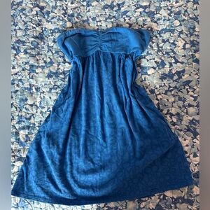 Bright Blue Fox racing babydoll bandeau top